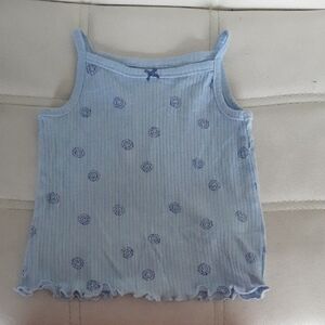 Carter's Light Blue Camisole with Floral Pattern